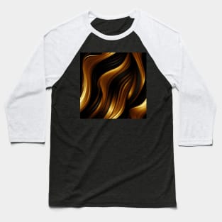 Golden Harmony: Abstract Stripes in Luxe Gold Baseball T-Shirt